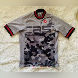 Castelli Attacco Limited Edition Gray Black Red Full Zip Jersey Men's Size: XL